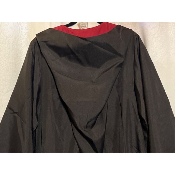 Black & Red Hooded large Cloak Robe With Satin Lining For Cosplay Or Costume Use - Picture 16 of 16